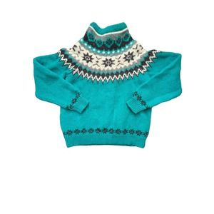 VINTAGE Woolrich Sweater Women’s Large Aztec Geometric 80s Pure Wool